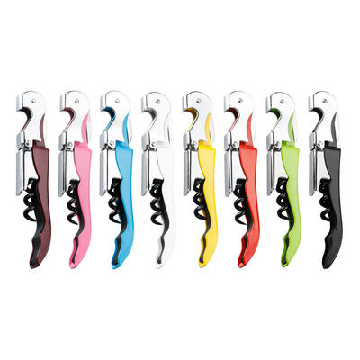 Custom Logo Laser Engrave And Silk Print Promotional Gift Deluxe Stainless Steel Wine Bottle Opener Corkscrew