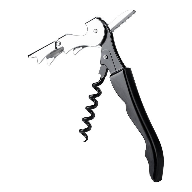 Custom Logo Laser Engrave And Silk Print Promotional Gift Deluxe Stainless Steel Wine Bottle Opener Corkscrew
